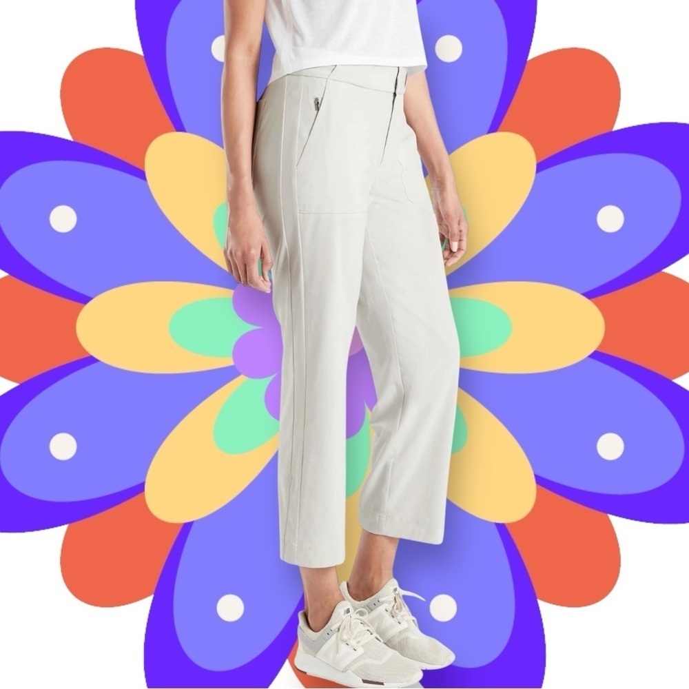 Athleta ‘Tribeca Utility Crop Pant’ in “Birch Grey Size 6